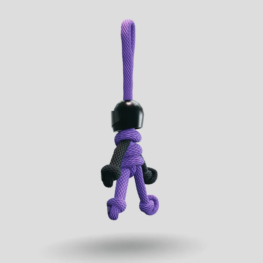 Black Purple Biker Keychain