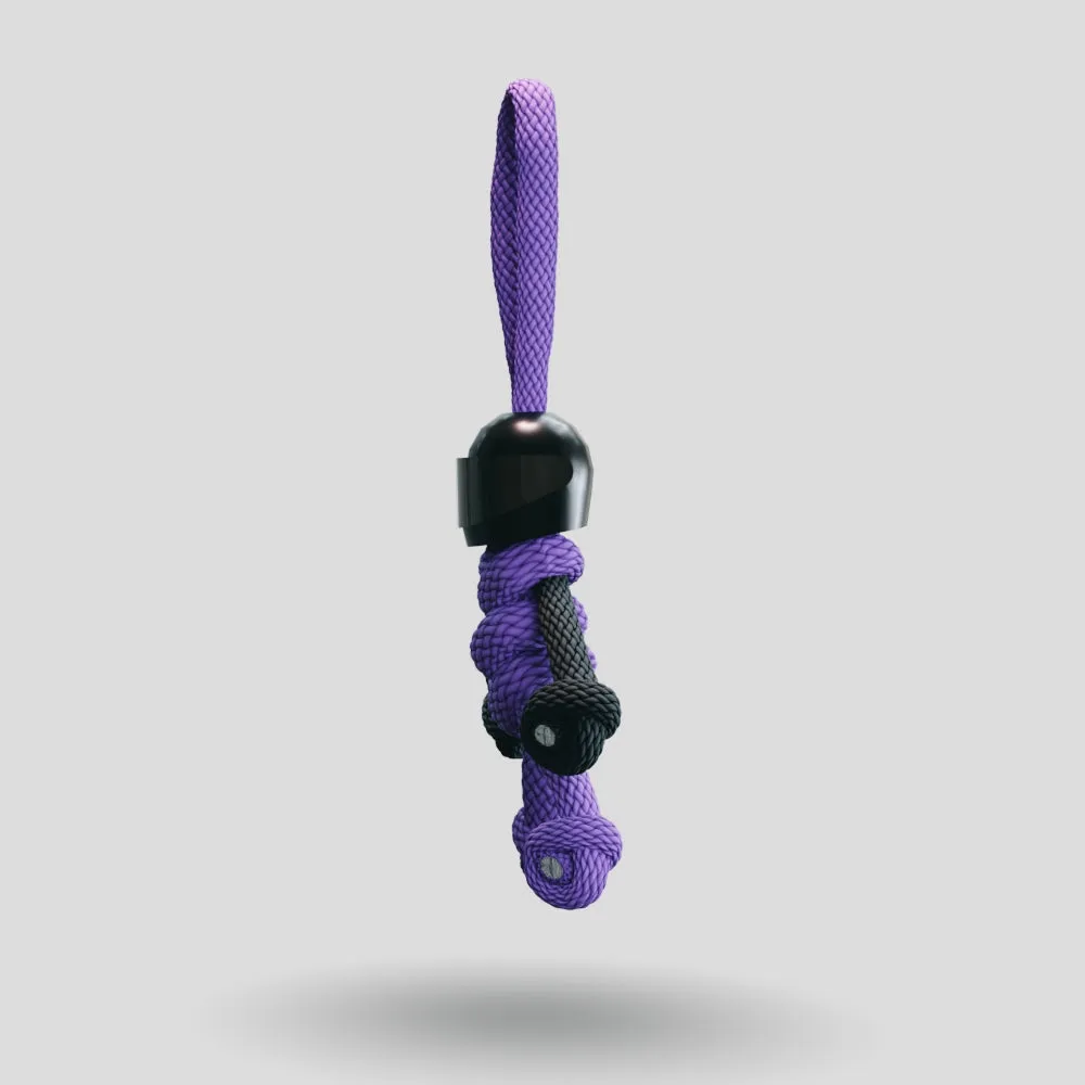 Black Purple Biker Keychain