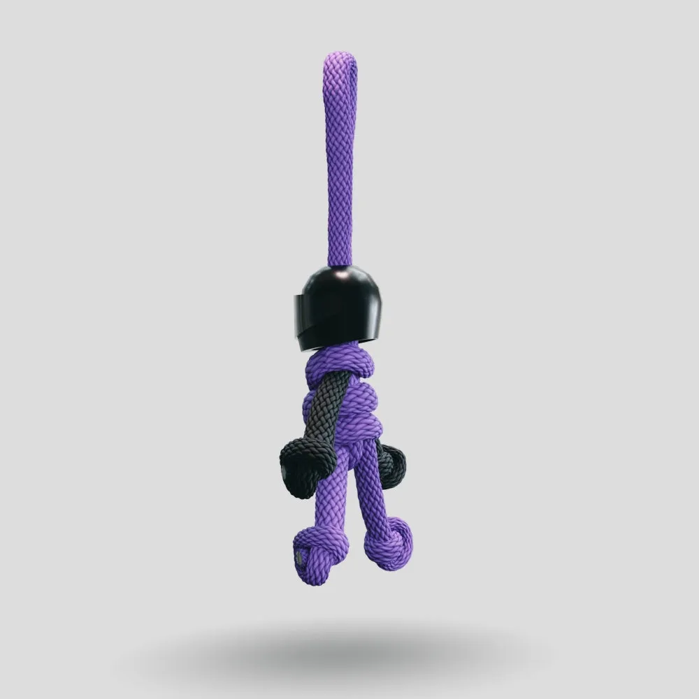 Black Purple Biker Keychain