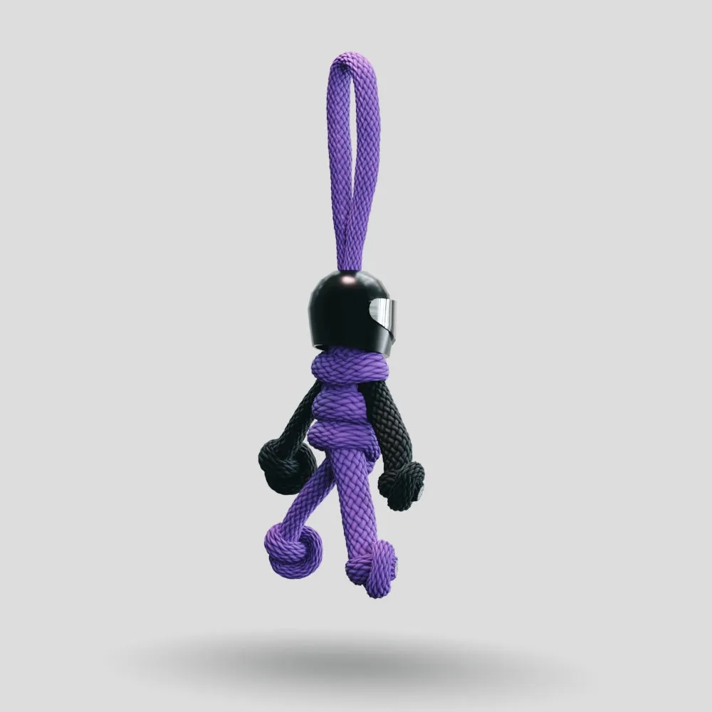 Black Purple Biker Keychain