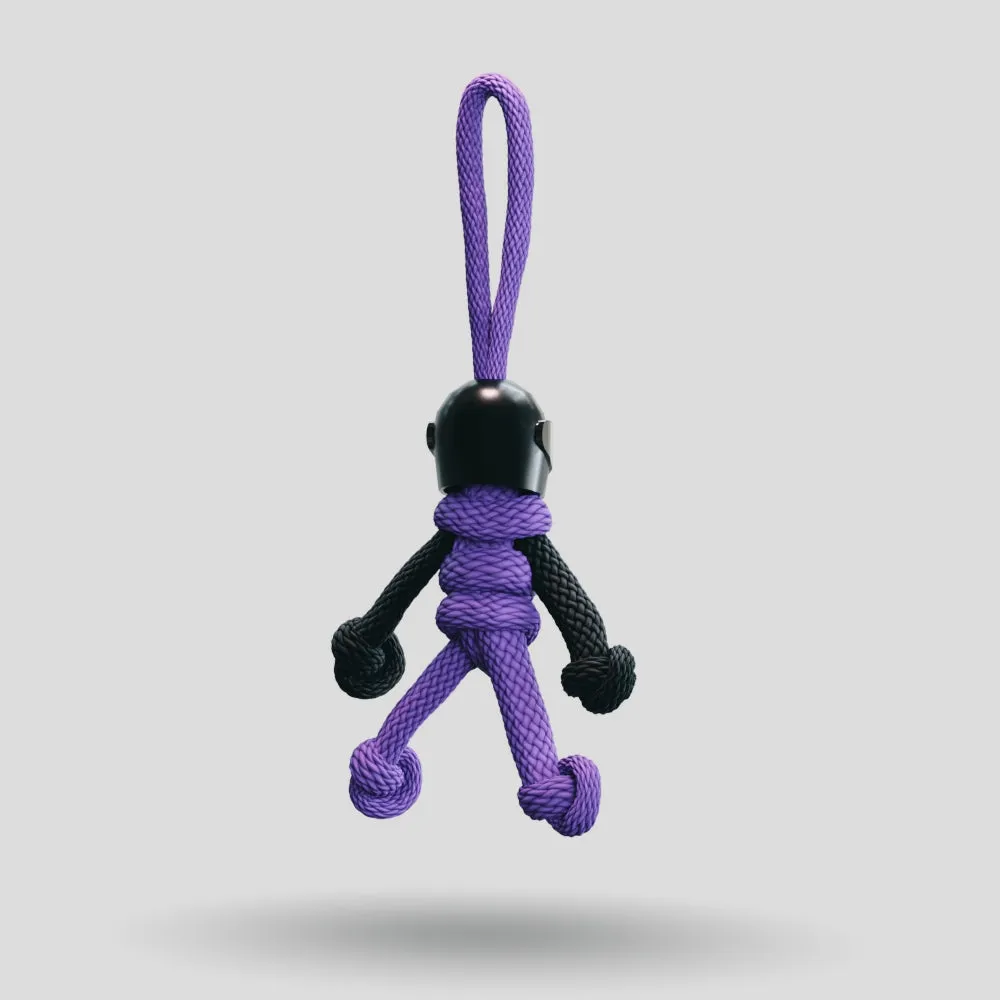 Black Purple Biker Keychain