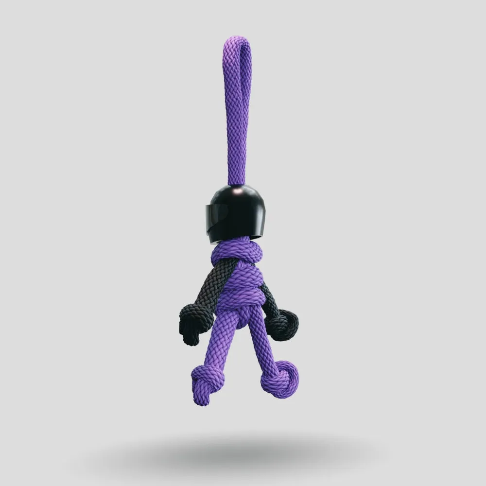 Black Purple Biker Keychain