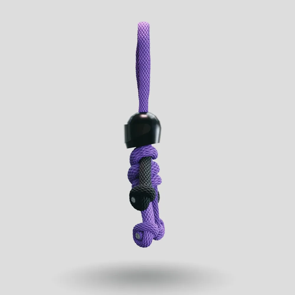 Black Purple Biker Keychain