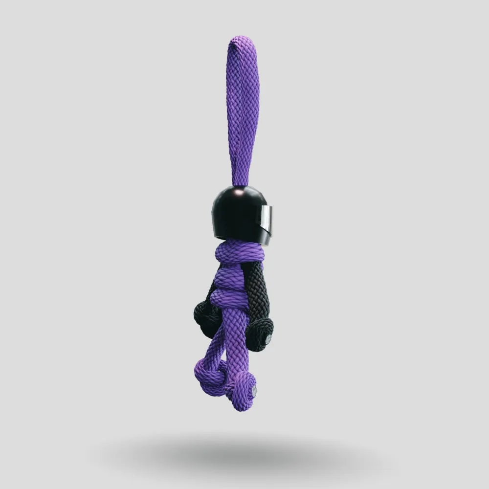 Black Purple Biker Keychain