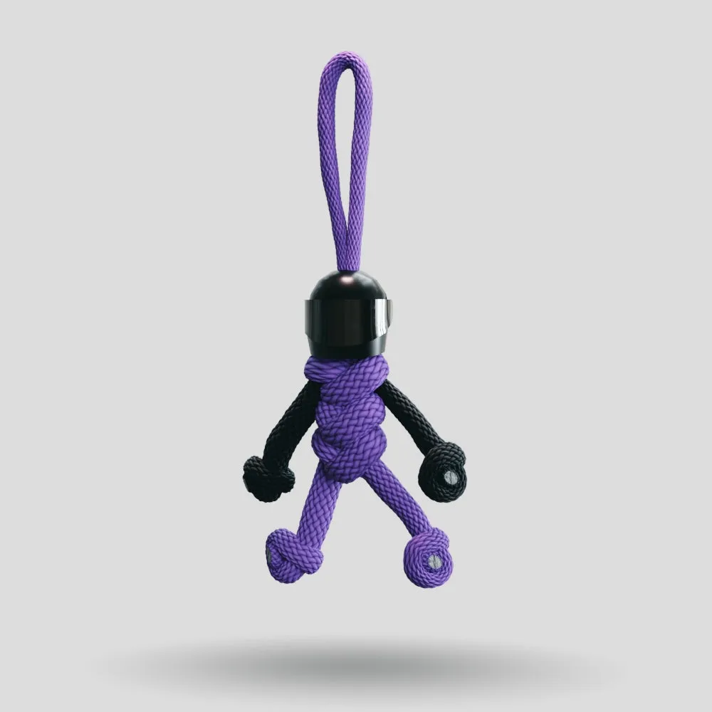 Black Purple Biker Keychain