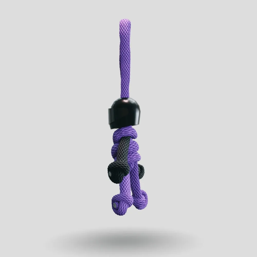 Black Purple Biker Keychain