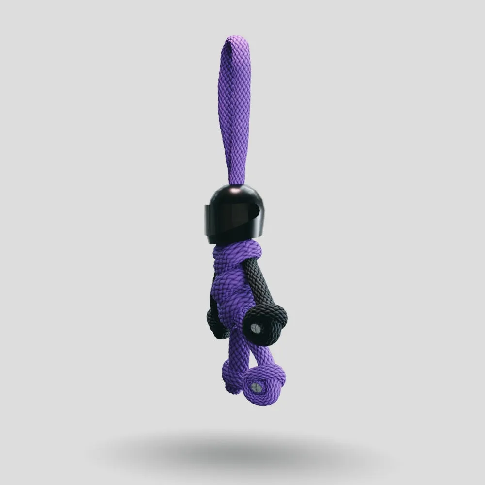 Black Purple Biker Keychain