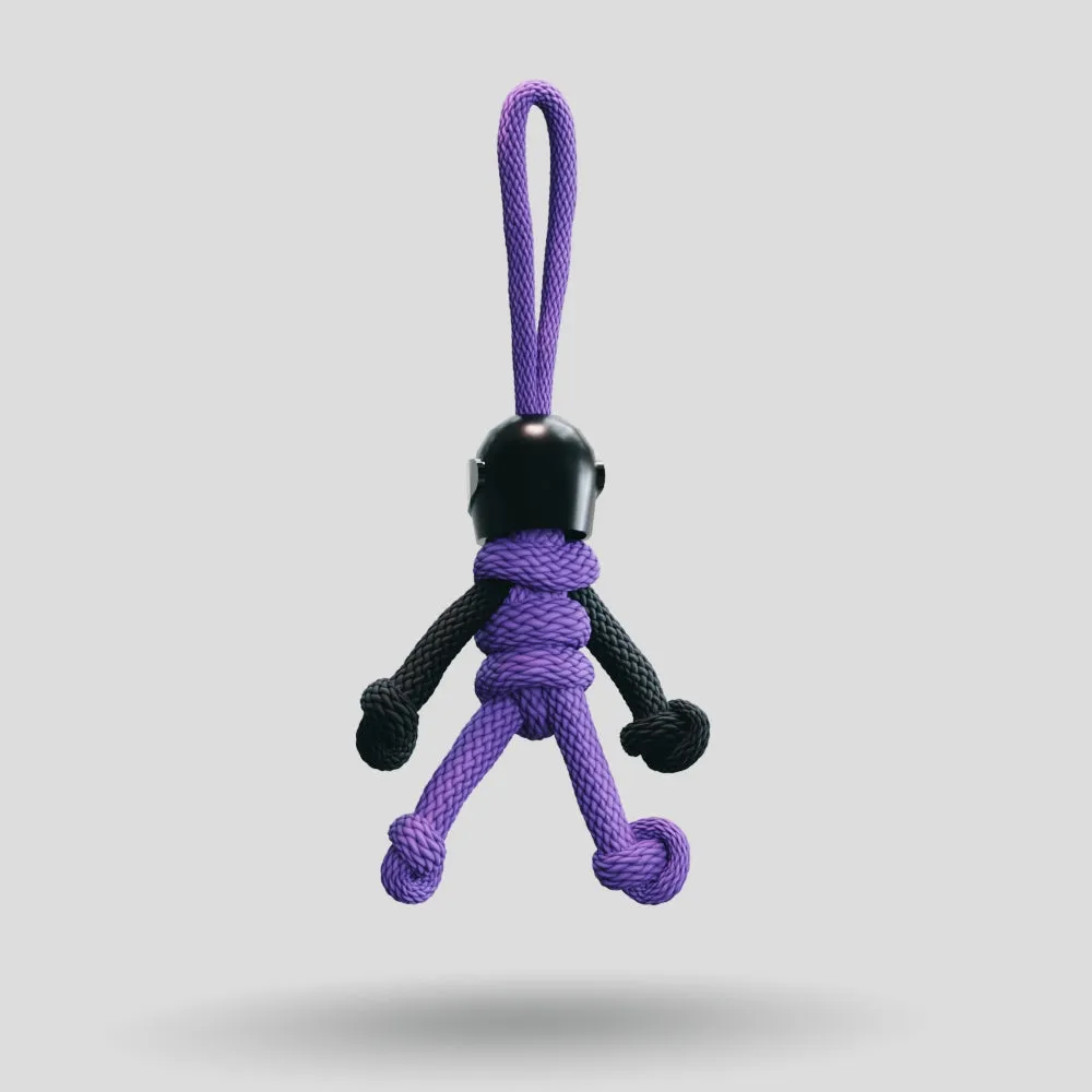 Black Purple Biker Keychain