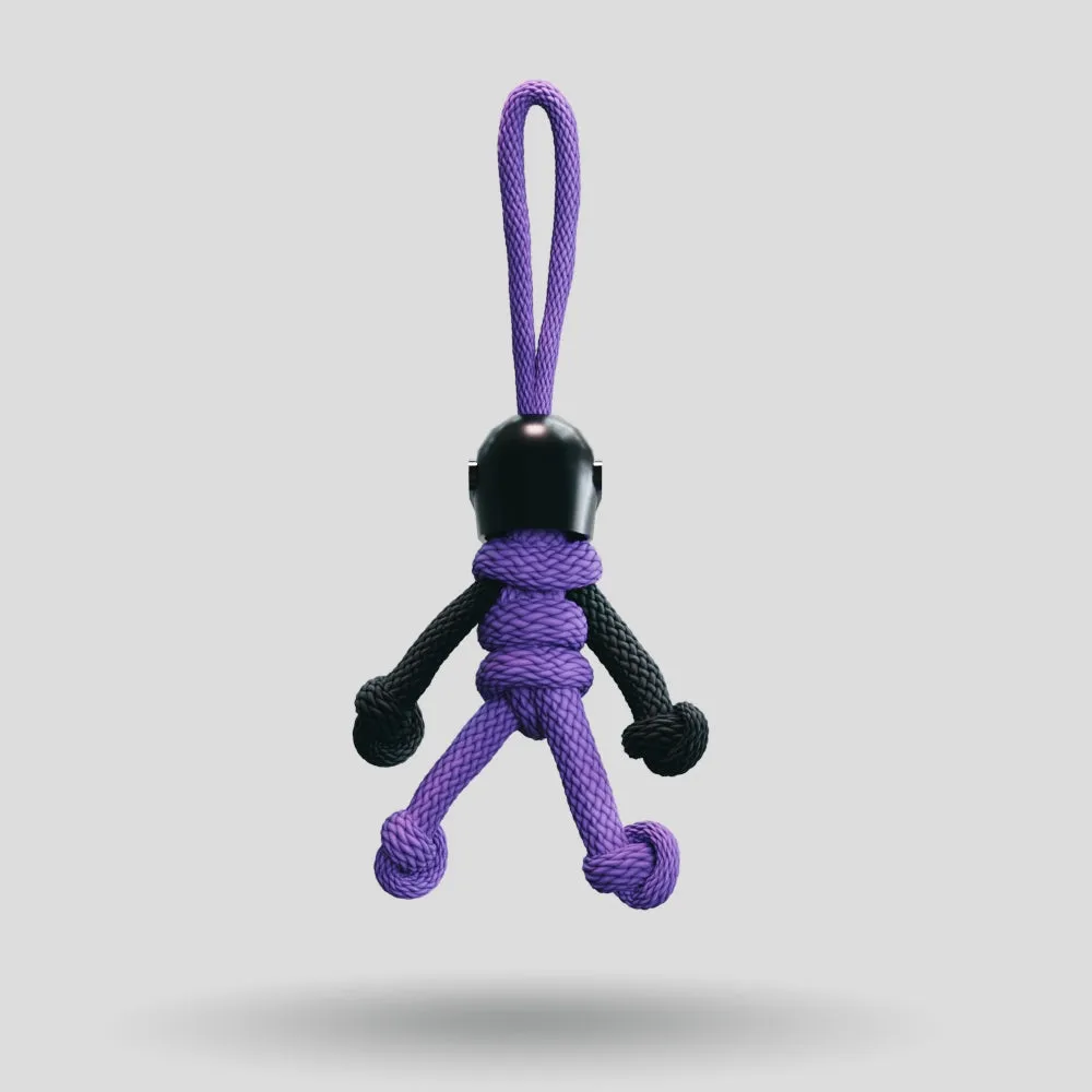 Black Purple Biker Keychain