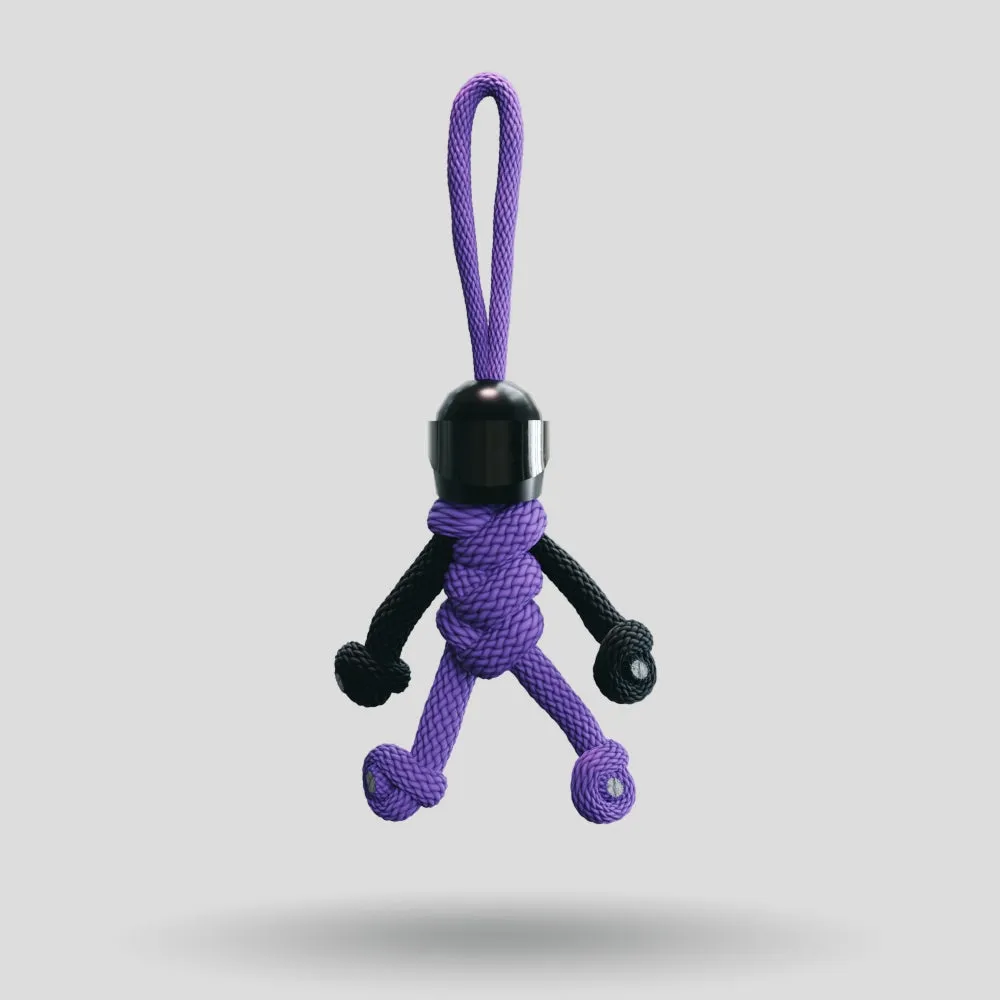 Black Purple Biker Keychain