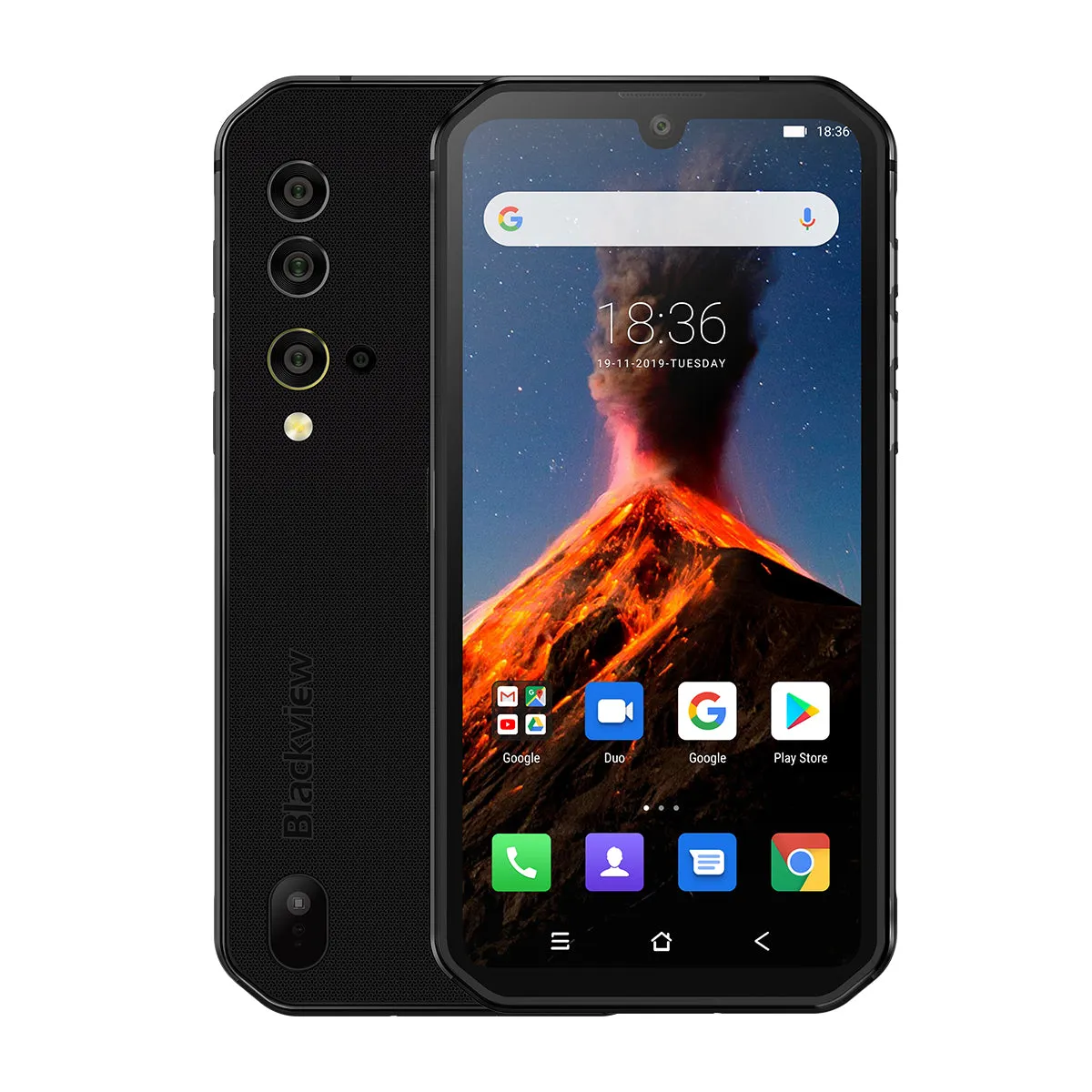 Blackview BV9900 Helio P90 Octa Core 8 256GB IP68 Rugged Mobile Phone Android 9.0 48MP Quad Rear Camera NFC Smartphone Global 4G black_European regulations