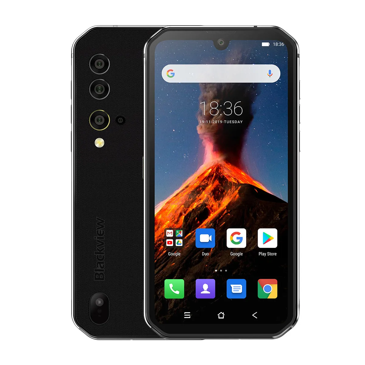 Blackview BV9900 Helio P90 Octa Core 8 256GB IP68 Rugged Mobile Phone Android 9.0 48MP Quad Rear Camera NFC Smartphone Global 4G black_European regulations