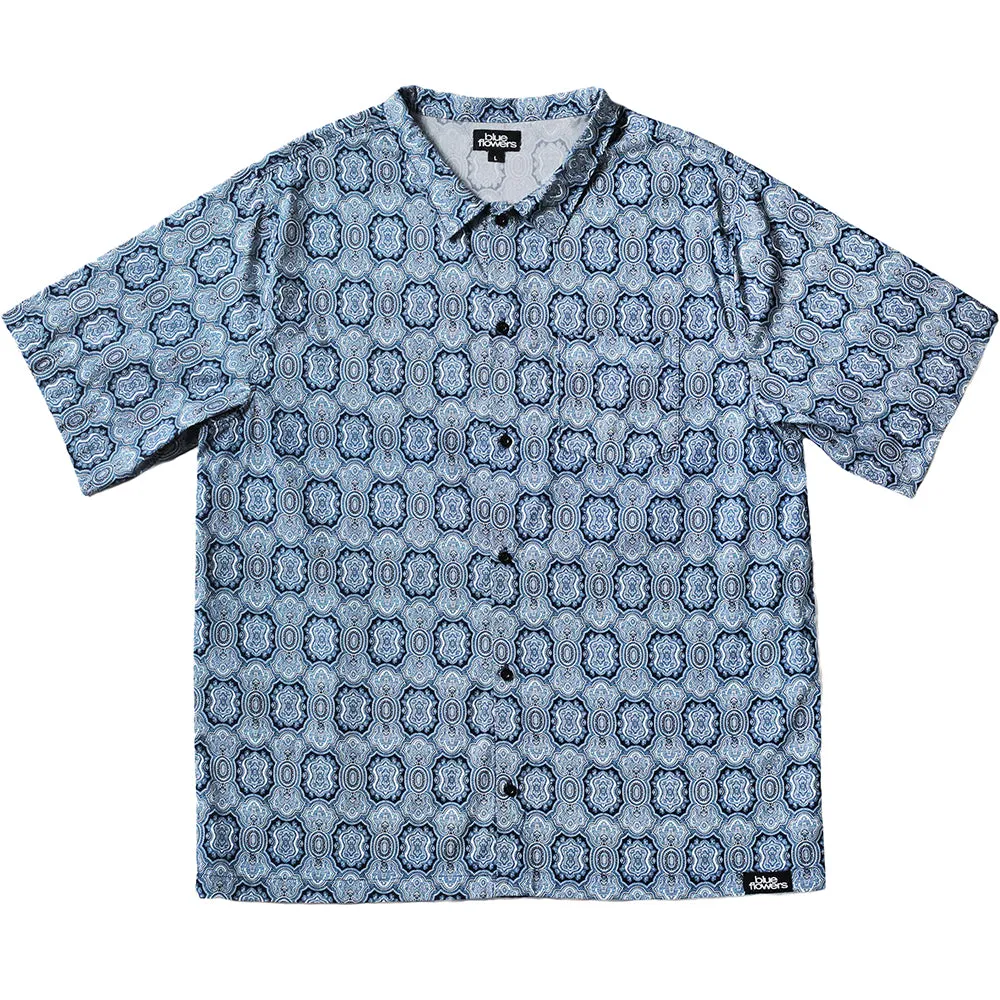 Blue Flowers Baglari Shirt Blue