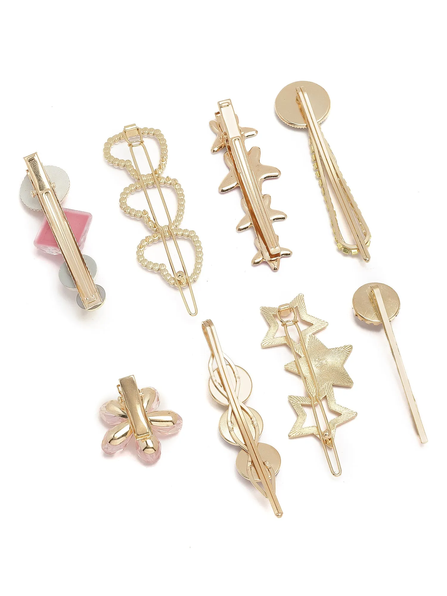 Bohey by KARATCART Set of 7 Multicolor Hair Clips for Women