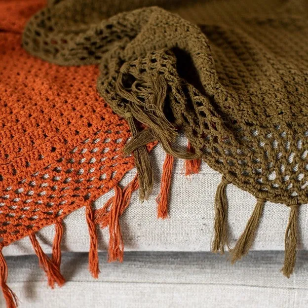 Boho Throw Blanket Crochet Kit