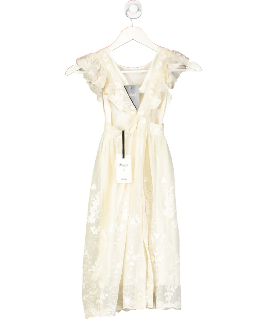 Bonpoint Cream Tulle Embroidered Dress 6 Years