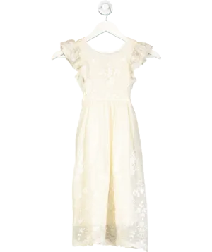 Bonpoint Cream Tulle Embroidered Dress 6 Years