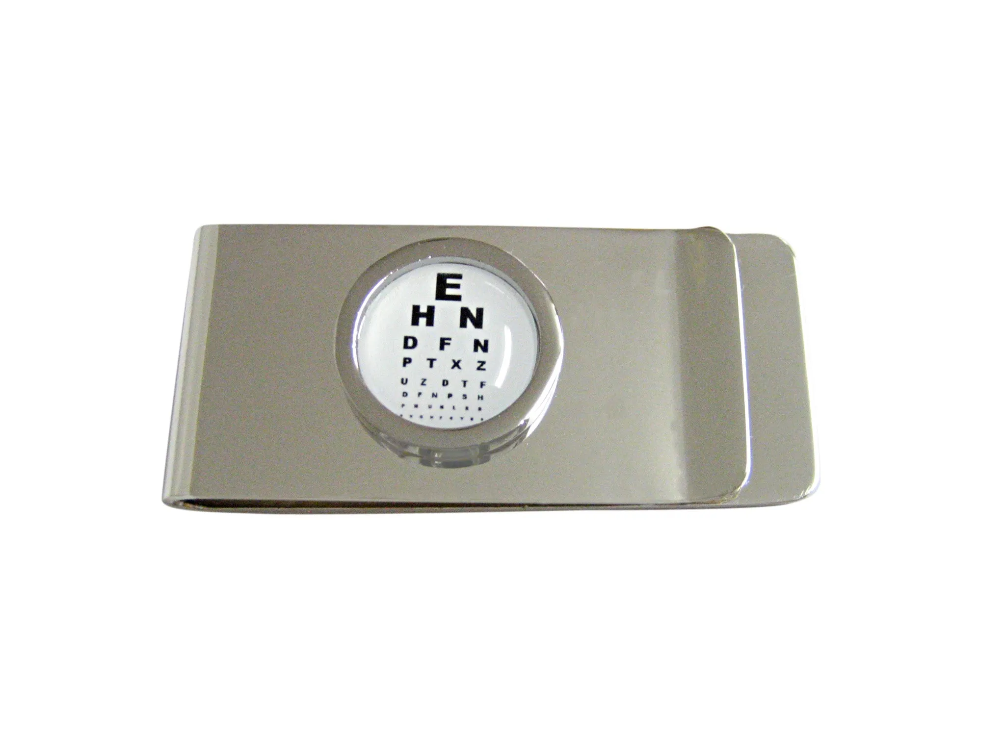 Bordered Round Optometrist Design Money Clip