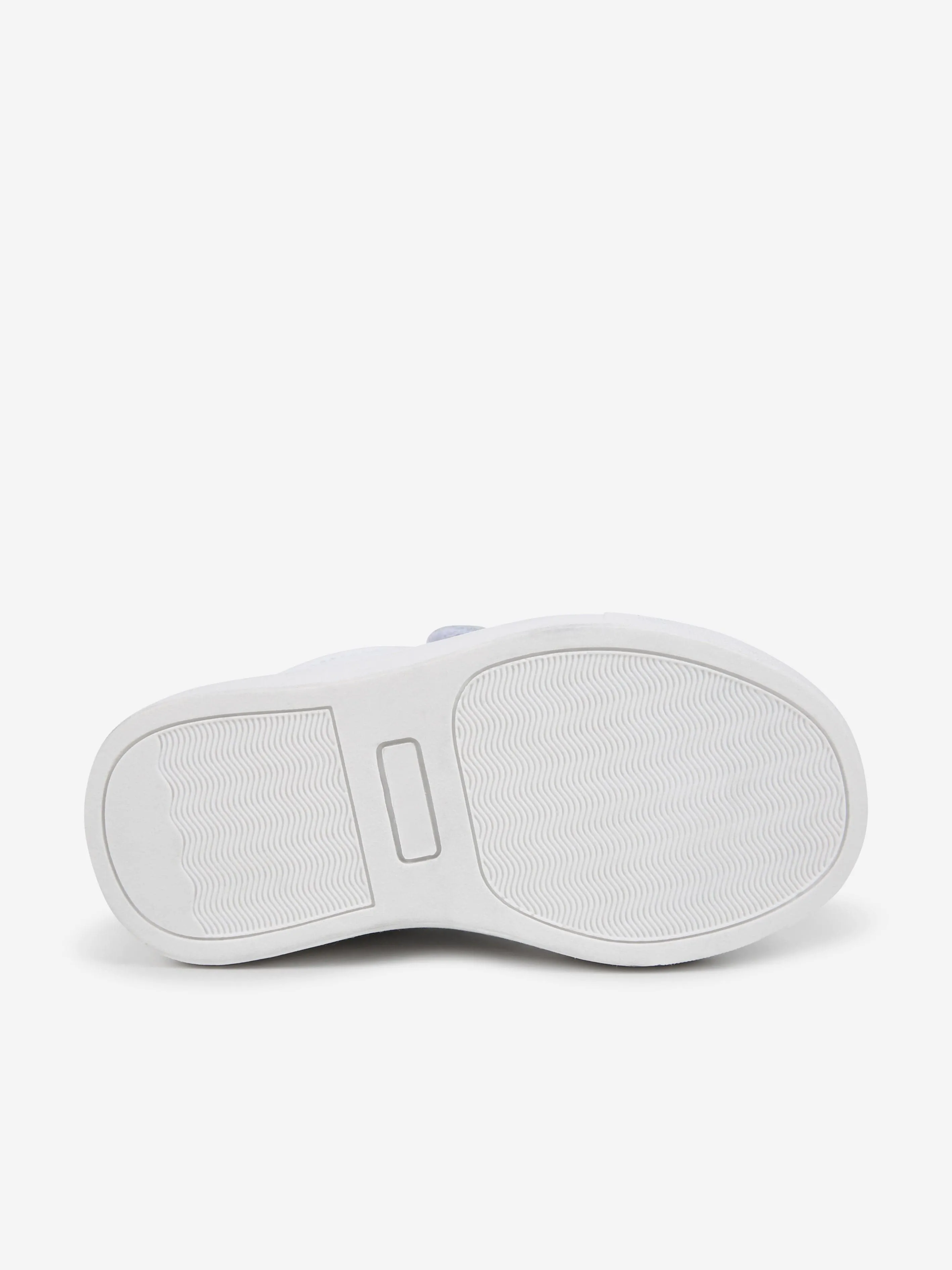 BOSS Boys Leather Logo Trainers in White