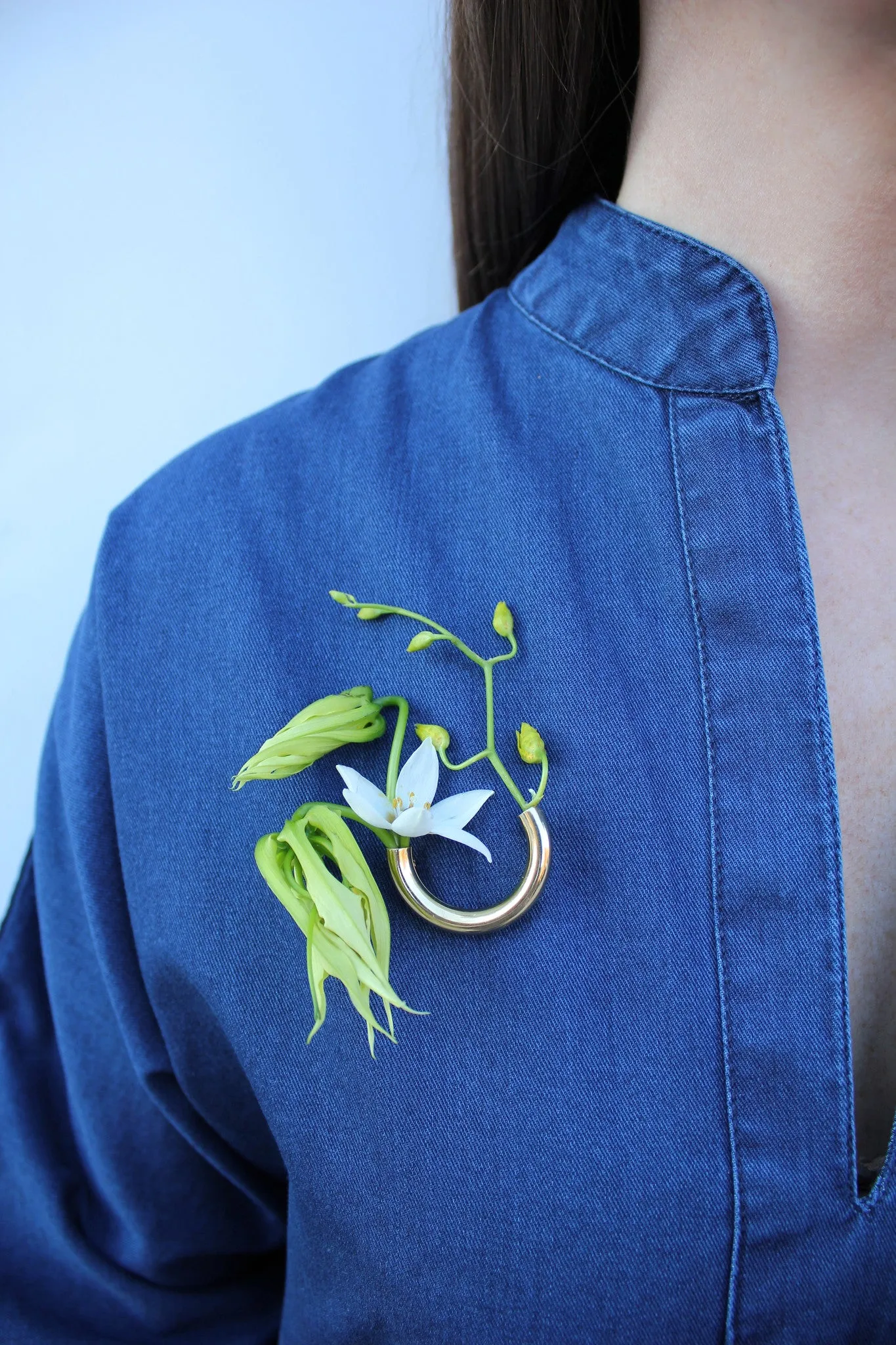 Botanical Brooch- Gold Composition 3