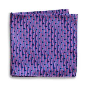 Bourbon Row© Pocket Square | Navy   Pink