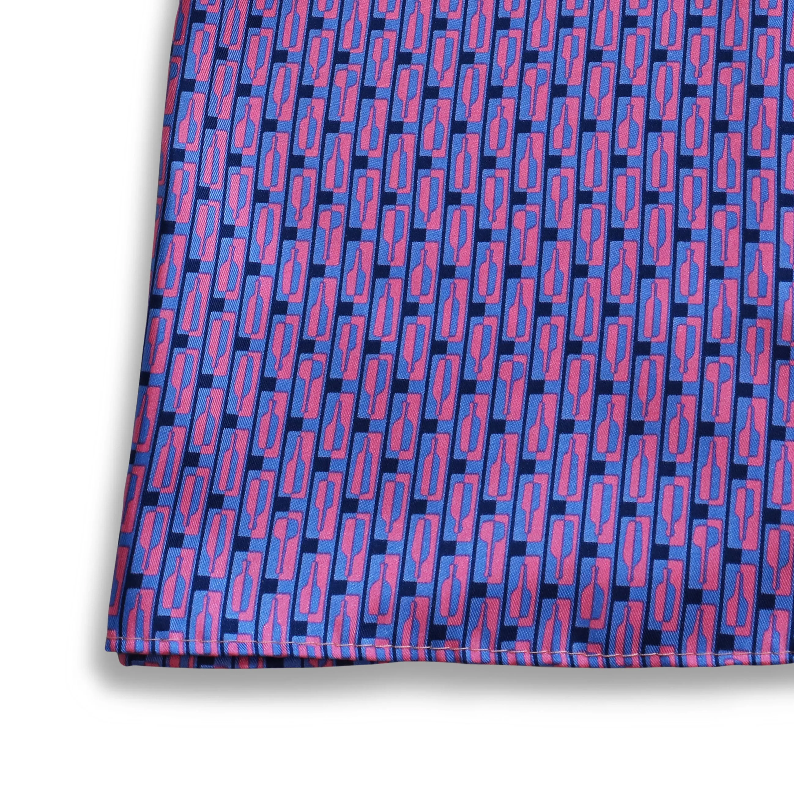 Bourbon Row© Pocket Square | Navy   Pink