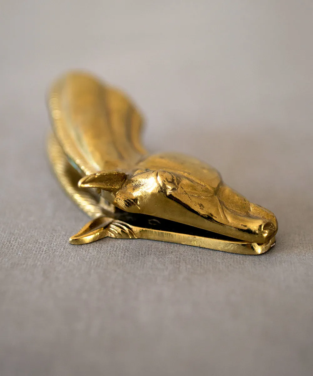 Brass Horse Head Clip