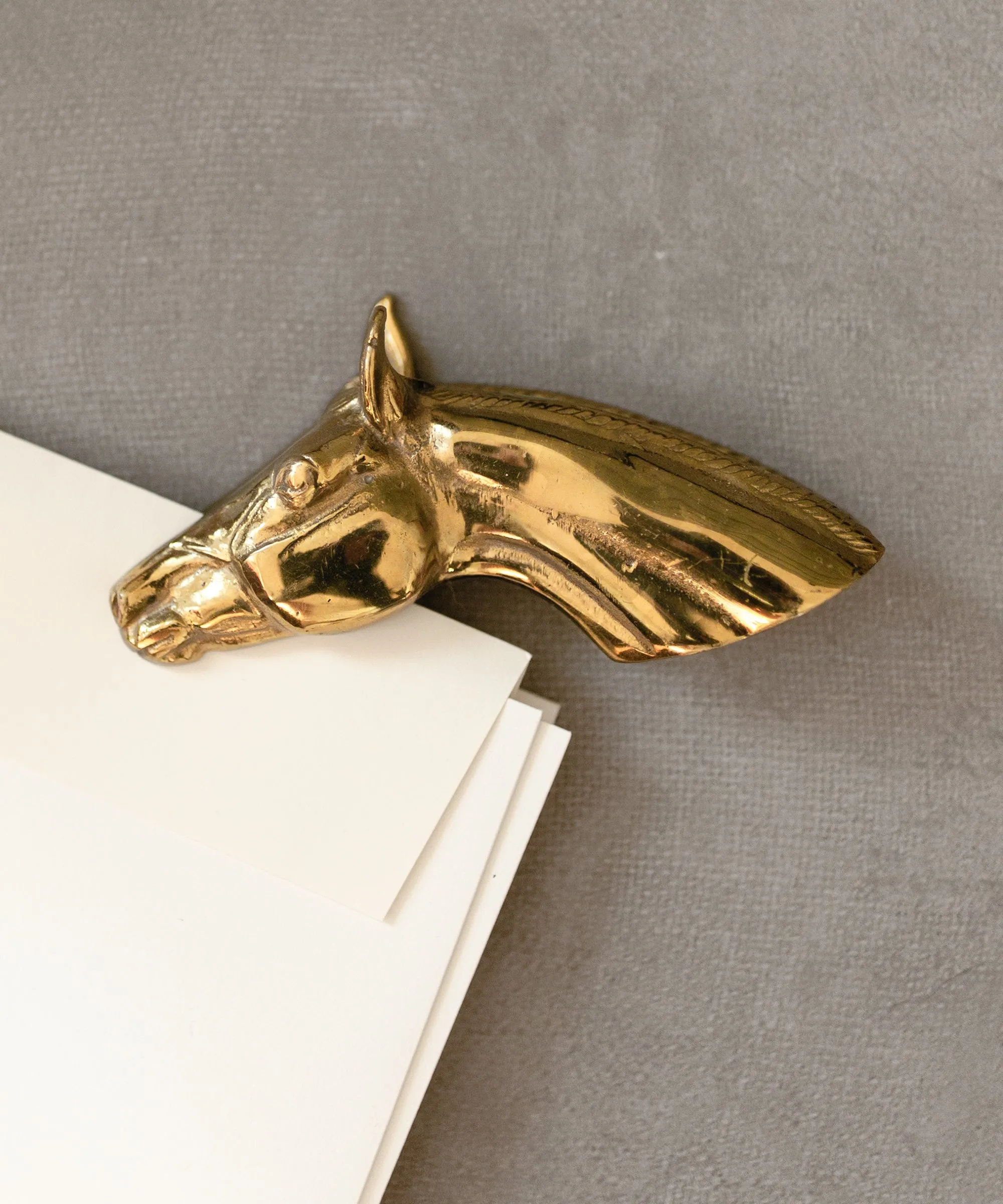 Brass Horse Head Clip