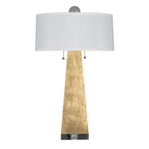 Brassed Tower Table Lamp
