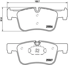 Brembo Brake Pads Front Bmw 3 F30 ( Set Lh&Rh) (P06070)