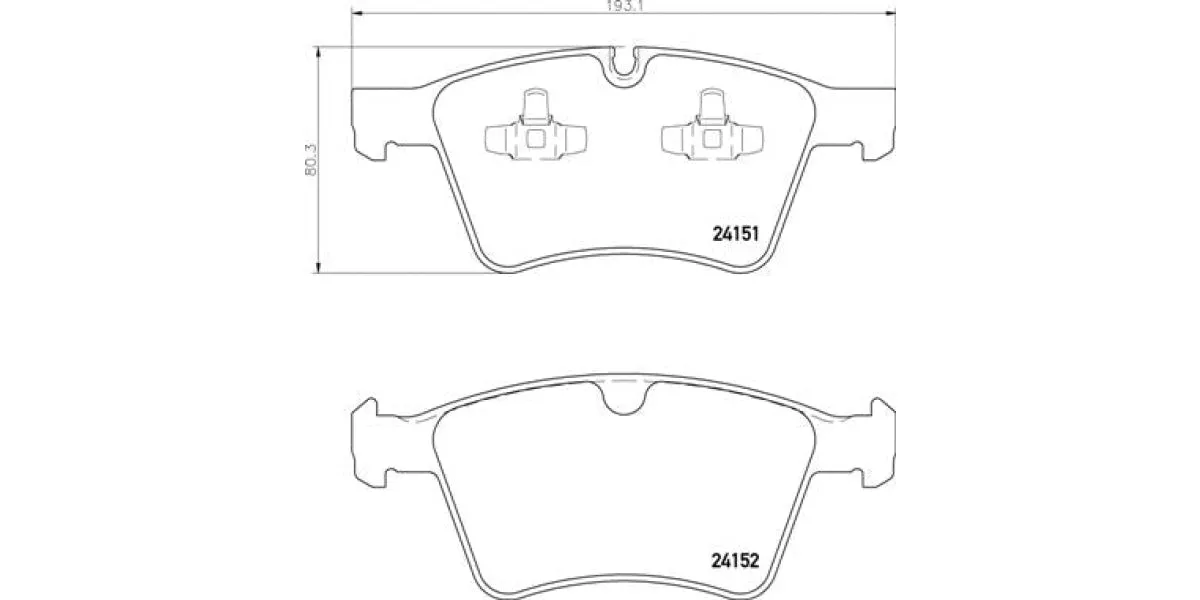 Brembo Brake Pads Front Mercedes Gl X164/ Mw ( Set Lh&Rh) (P50115)