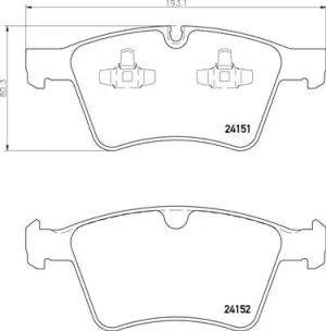 Brembo Brake Pads Front Mercedes Gl X164/ Mw ( Set Lh&Rh) (P50115)