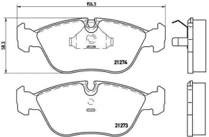Brembo Brake Pads Front Volvo S70/V70 Var ( Set Lh&Rh) (P86013)