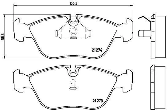 Brembo Brake Pads Front Volvo S70/V70 Var ( Set Lh&Rh) (P86013)