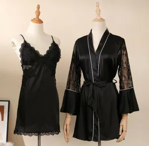 Bronzier Silk Sets Suspender - Black