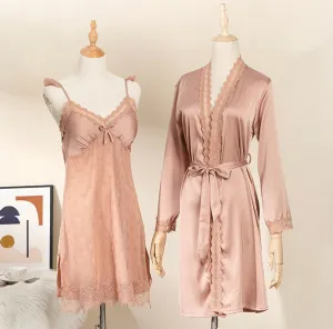 Bronzier Silk Sets Suspender - Mauve