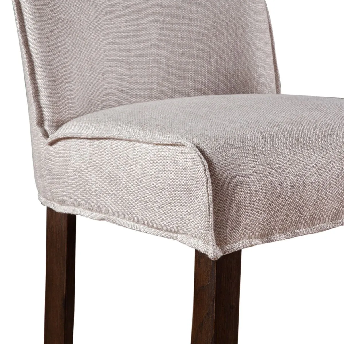Buddy Counter Chair - Off White Linen/Dark Legs