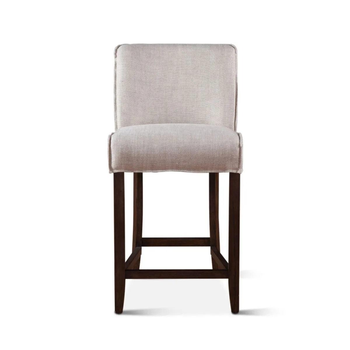 Buddy Counter Chair - Off White Linen/Dark Legs