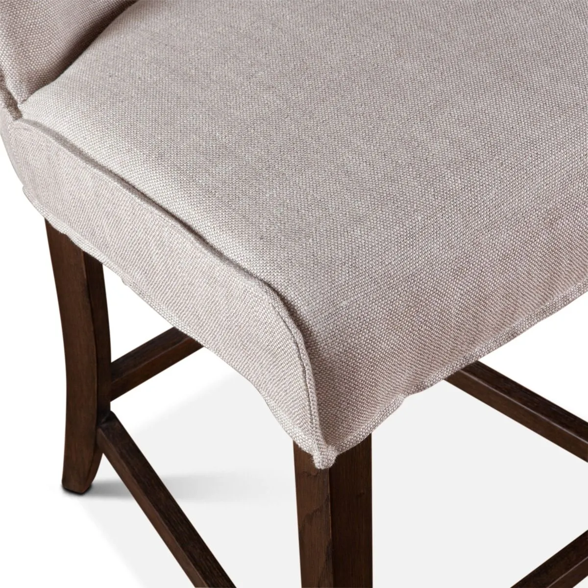 Buddy Counter Chair - Off White Linen/Dark Legs
