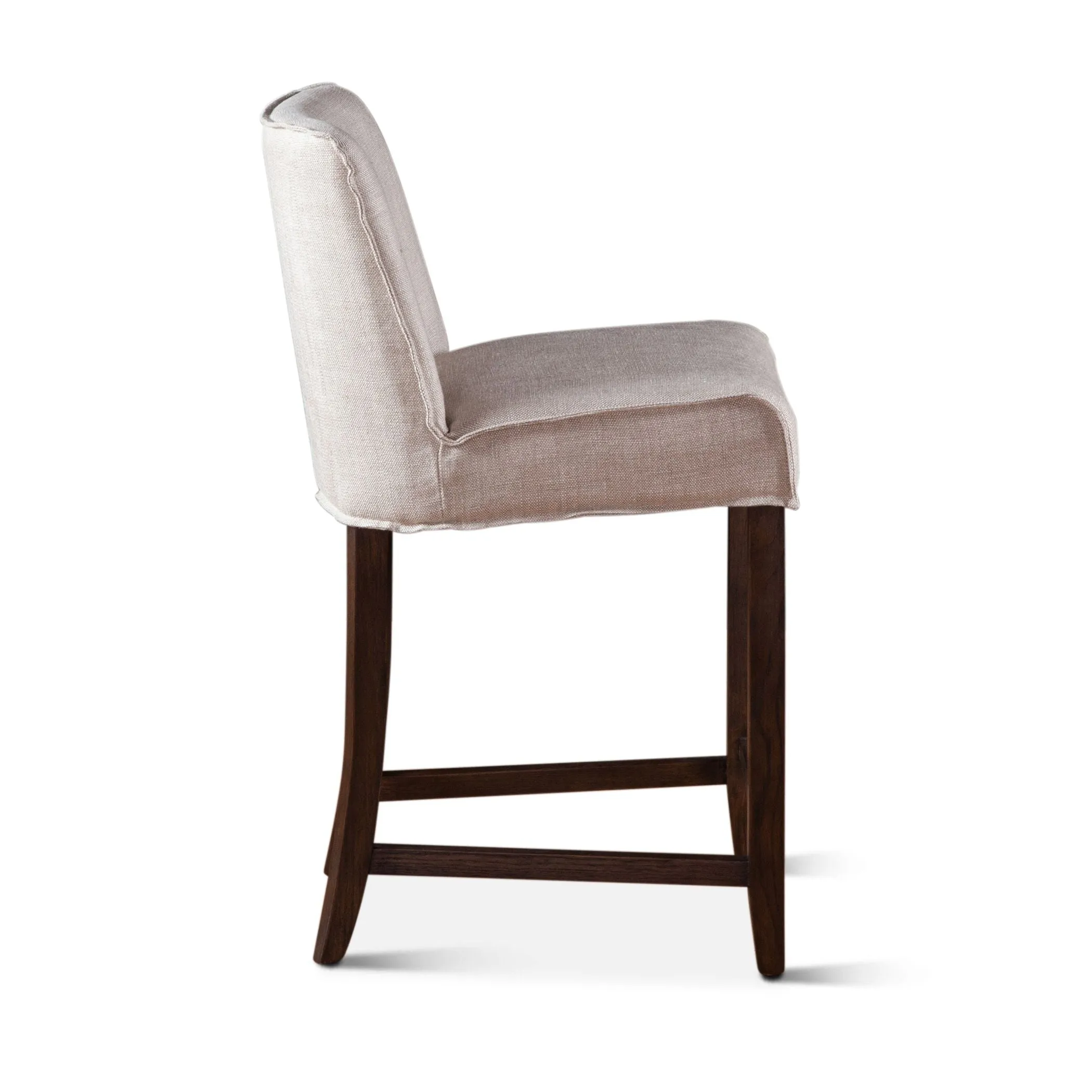 Buddy Counter Chair - Off White Linen/Dark Legs