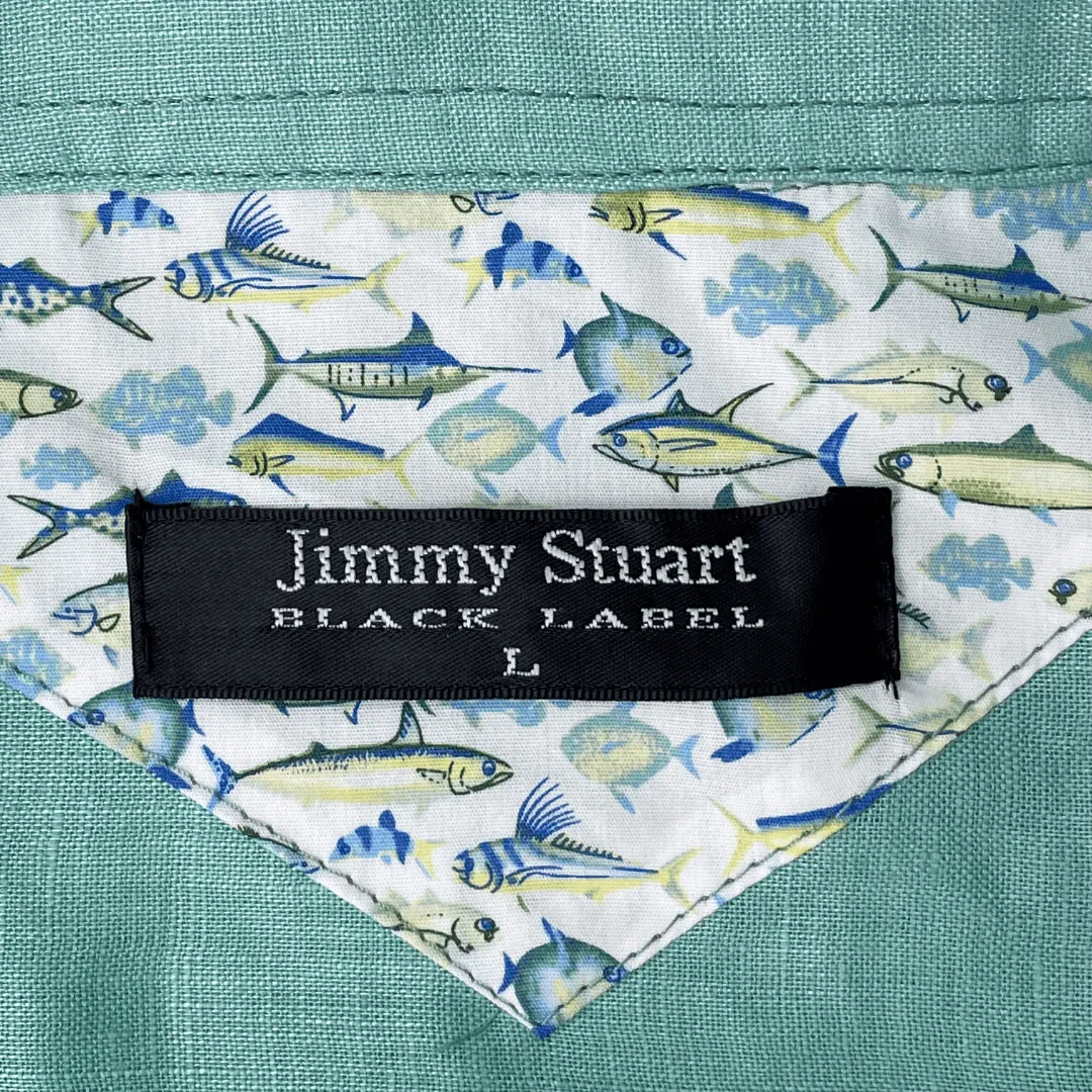 Byron Bay Sea Green Linen L/S Shirt