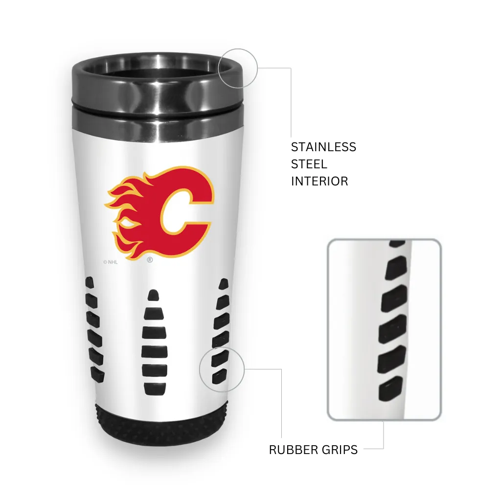 Calgary Flames Travel Mug - 16 oz. White Huntsville