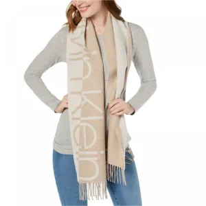 Calvin Klein Women's Colorblocked Logo Woven Rectangle Scarf