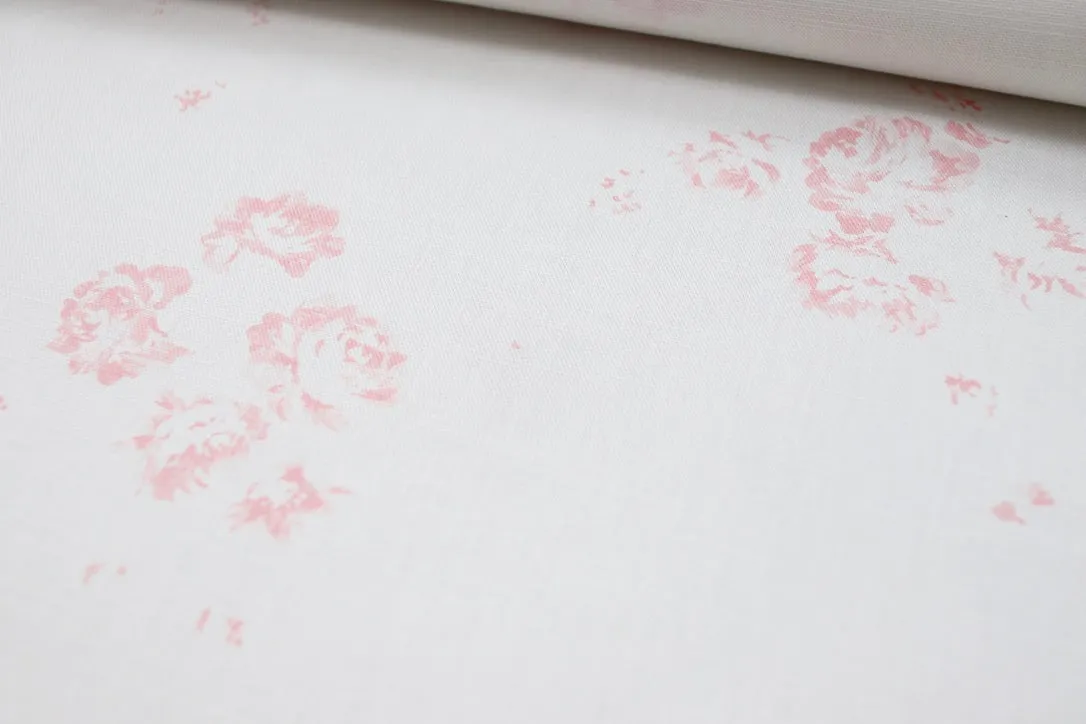 Camille - Soft Pink On Oyster linen, Without Leaf