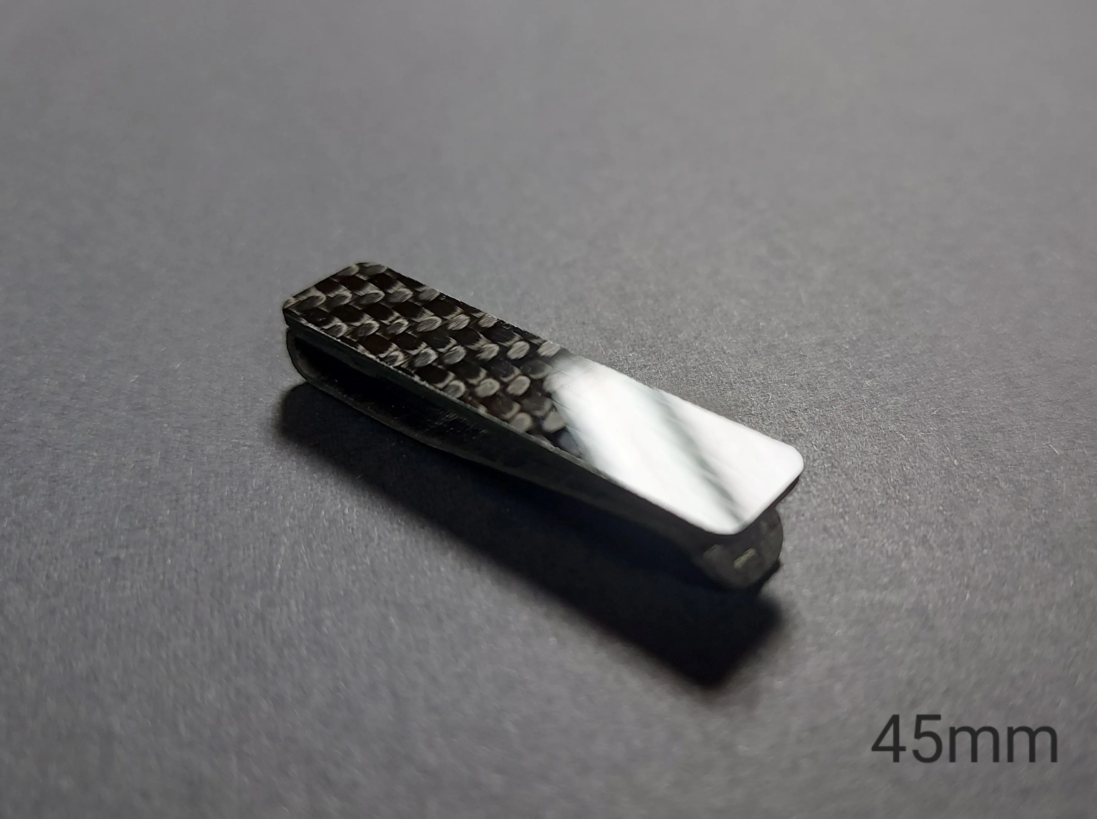 Carbon fiber tie clip