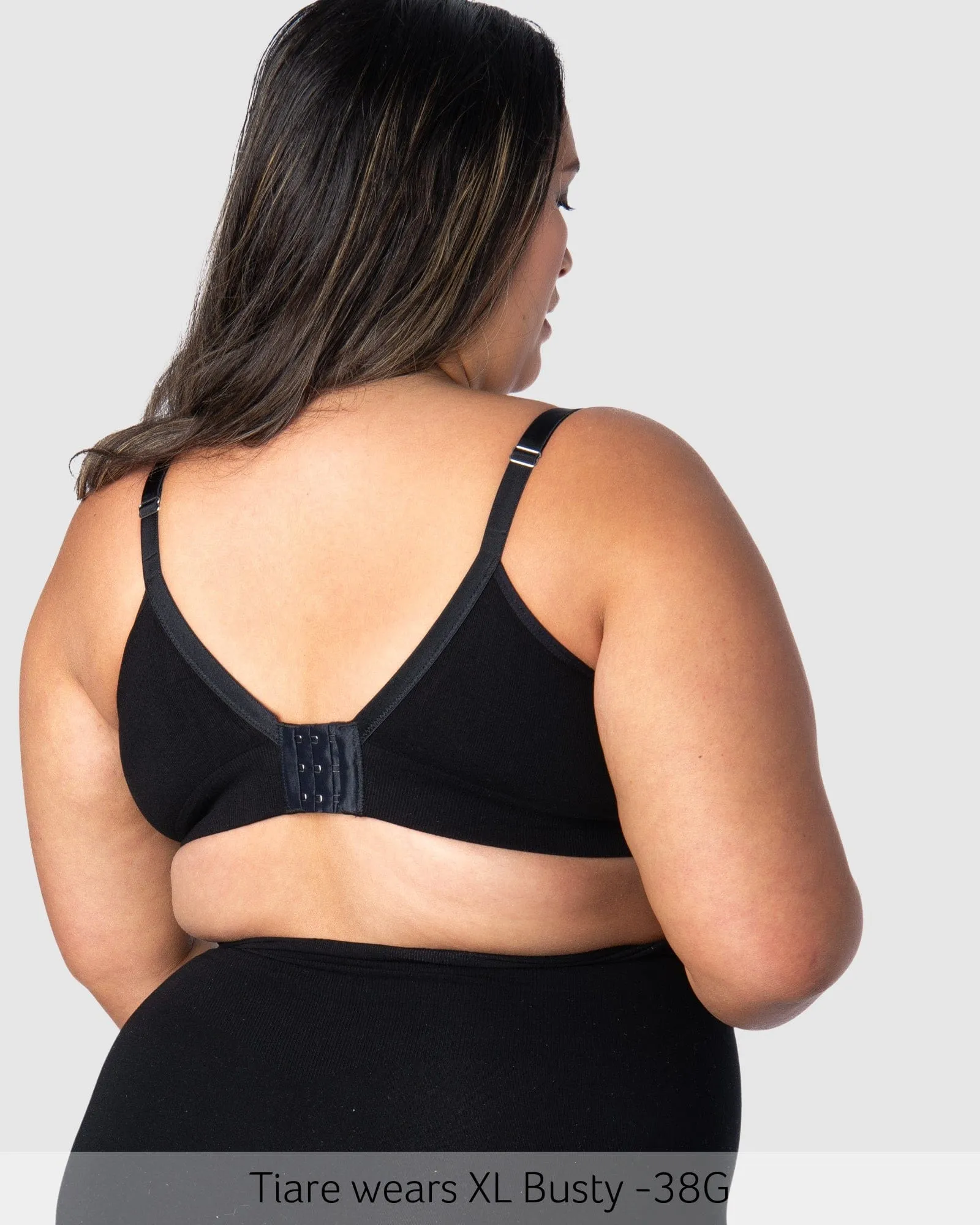 Caress Bamboo Nursing Bra - Black Busty