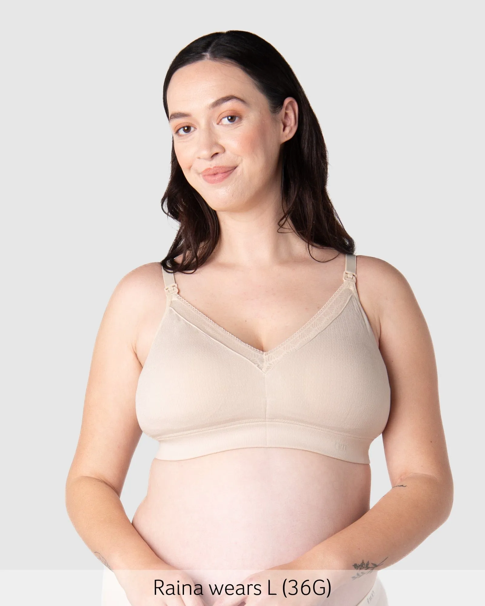 Caress Bamboo Nursing Bra - Oat Busty