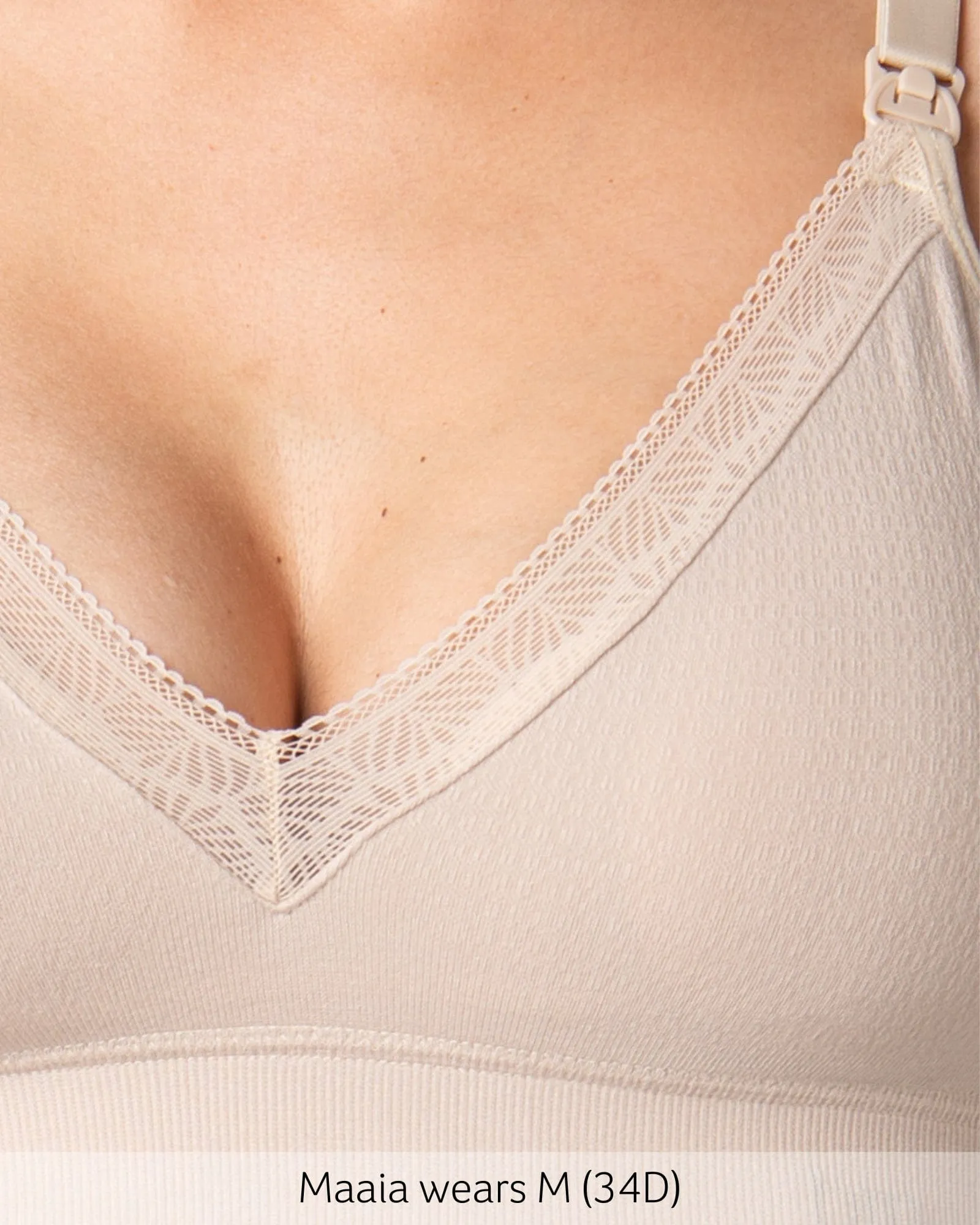 Caress Bamboo Nursing Bra - Oat