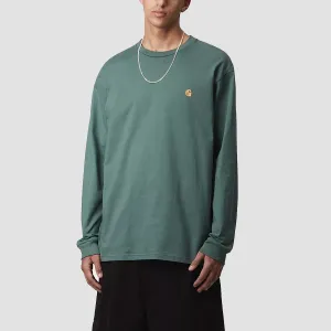 Carhartt WIP Chase Longsleeve T-Shirt Silver Pine/Gold