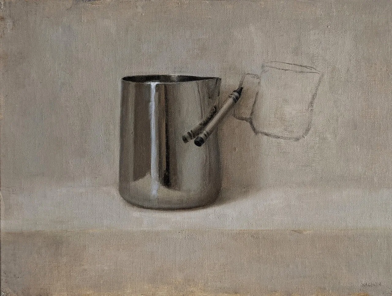 Chang Ya Chin, "Self Portrait (with Handle) by a Jug/Pitchen (without a handle)" SOLD